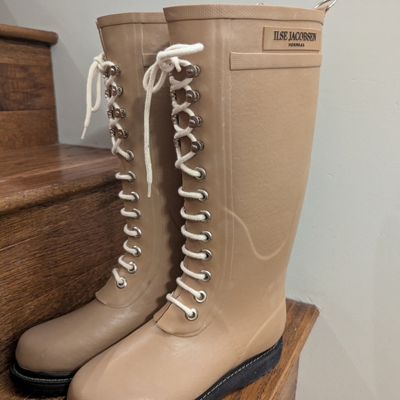 Ilse Jacobsen Hornbaek RUB15 Rubber Boots Long, color otter Size 37 - Picture 10 of 17